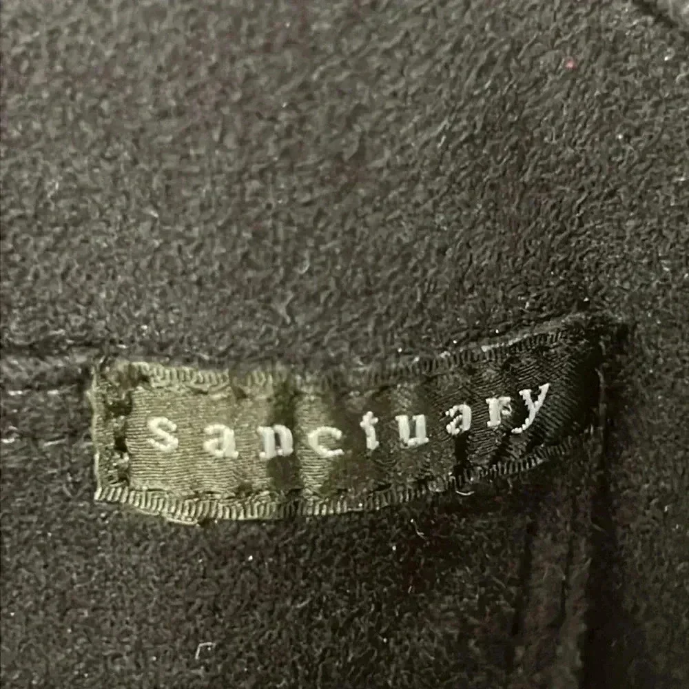 Womens Sanctuary black velvet‎ leggings Md Polyester Spandex Casual streetwear